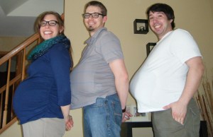 Cassie, Frank & JD at 17 weeks