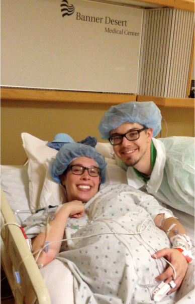 A moment to smile before delivery.