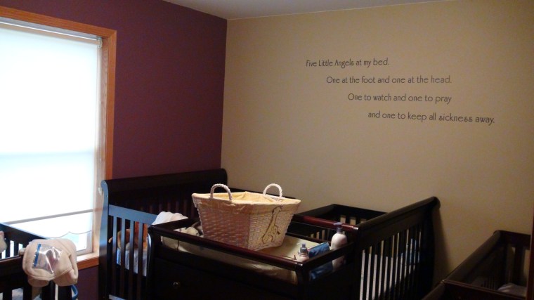 Mommy and Daddy build the babies a beautiful new nursery. 