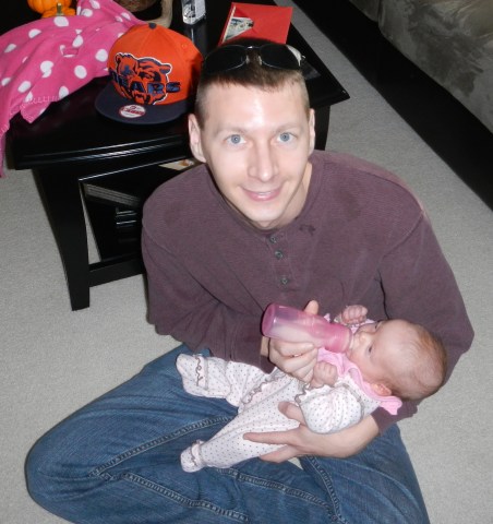 Cousin Guy feeding Ellie