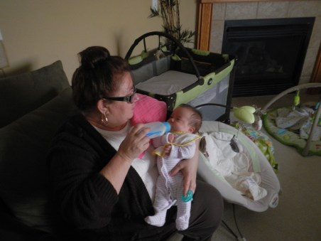 Aunt Cindy feeding Kali